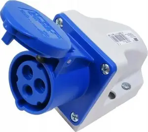 PCESP fixed surface-mounted single-phase socket 16A 3P 230V IP44 PCE Shark 113-6k blue
