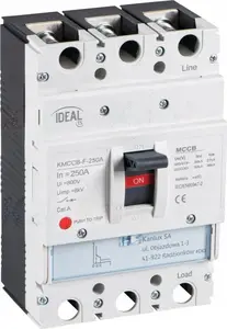 Circuit breaker Kanlux compact power switch 3P 250A KMCCB-F-250A-3P 36kA (380/415V) 50kA (220/230V) IP20