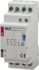 Bistabils kontaktors Etipo RBS420-40-230V AC, 20A, 4-polus, 2-moduļu