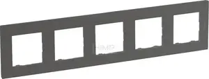 Рамка Legrand Niloe Step пятиместная металлическая 5x сталь 863495