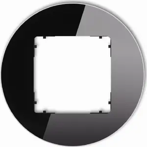 Рамка одинарная Karlik Icon 12-12-IRSO-1 круглая универсальная эффект стекла матовый черный