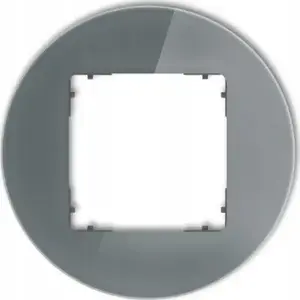 Frame single Karlik Icon 28-28-IRSO-1 universal round glass-effect graphite matte