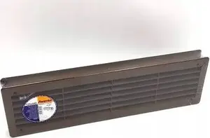Вентиляционная решётка AWENTA модель T15 (T15K50), размер 12x44 см, цвет коричнево-венге