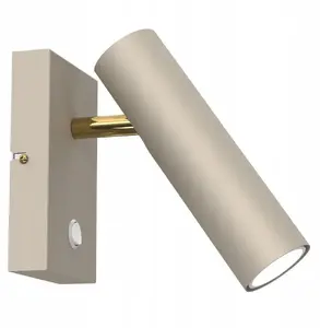 Wall sconce Luminex Axion 256, 1x8W GU10 spotlight, beige/gold finish