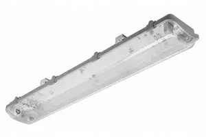 Hermētiska LED lampa GTV G-tech GT-HER2X18-00 2×18W T8 G13 AC220–240V IP65 ABS/PS pelēka