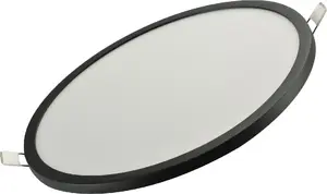 Ceiling lamp Azzardo AZ4164 black modern slim LED flush mount
