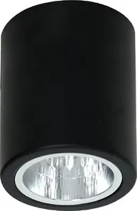 Griestu lampa Luminex Plafon natynkowy Downlight 12,5 cm, melna