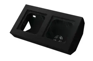 Outlet box Ospel PNP-2RN/33, black, dimensions 155×84×45 mm