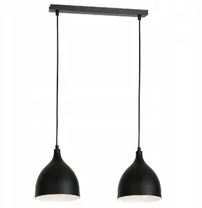 Pakaramais lukturis Luminex Noak 2x60W E27 melns — griestu pakarināmais, modelis 6222