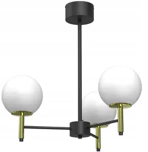 Подвесной светильник No name Awinion 1653, 3×15W E27, черно‑золотой