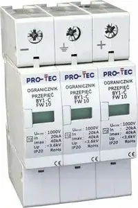 Pārsprieguma ierobežotājs saules (PV) instalācijām Tips 2 BY1-C/3 FW10 – pro tec 3224030
