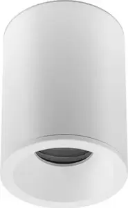 Ceiling light GTV SENSA AQUA round 85×115 mm IP54 aluminium white max 50W