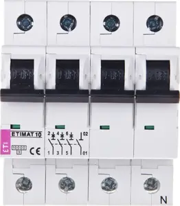 Автоматический выключатель Eti-Polam ETIMAT10 3P+N B 25A 10 кА AC (MPN 002126718)