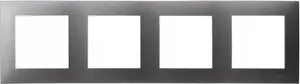 Wall frame Ospel Szafir R-4Z/70 four-gang gray matte — R-4Z/70
