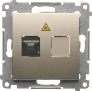 Kontakt-Simon optical fiber outlet single, gold matte metallized finish DGS1.01/44