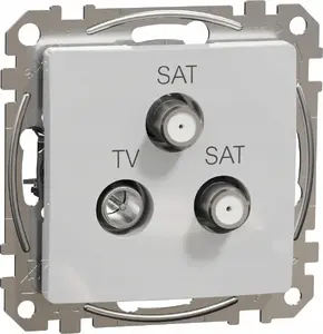 Розетка TV/SAT конечная (4 дБ) Schneider Electric Sedna Design SDD113481S серебристый алюминий