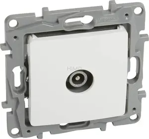 Антенный разъем Legrand Niloe / Niloe Selection 764552 TV сквозной штекер 14 дБ белый
