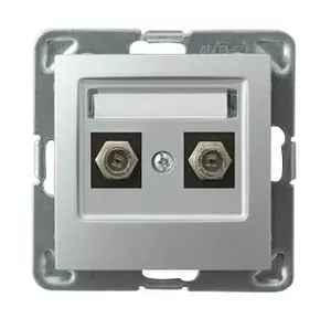 Kontaktligzda Ospel GPA-2YF/m/18, sudraba, IP20, 71×71×38 mm