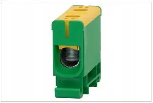 Terminal connector Pozostali F2.0125, single‑pole fuse/ground housing, 1‑pole, 2.5–50 mm², yellow/green