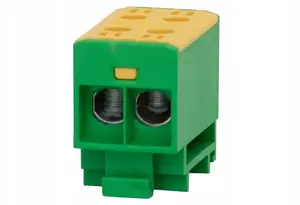 Terminal connector Pozostali F2.0292, 1‑pole junction in ZU housing, 2×35/2×35 mm² Al/Cu, IP20, yellow/green