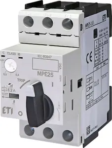 Моторный защитный выключатель Etipo MPE25-0,63 3-полюсный 0,4–0,63 A для двигателей 0,18 кВт