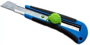 Utility Knife högert technik HT4C605 with 18 mm snap-off blade, wheel lock, includes 3 SKS blades