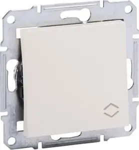 Schneider Electric stair switch EPH0401423 cream — two-way mechanical wall switch without frame
