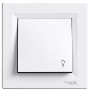 Sienas spiedpoga Schneider Electric Asfora EPH0900121 balta — gaismas vadība