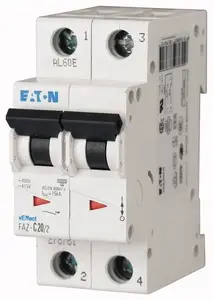 Автоматический выключатель Eaton FAZ-B5/2 Type A 2-полюсный, 5 A, 400 V, отключающая способность 10 кА