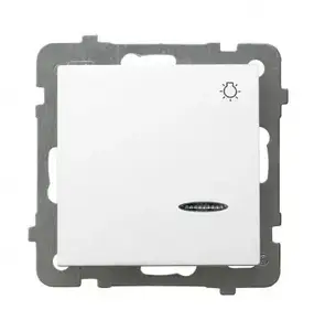 Wall-mounted Ospel smart switch ŁP-5GS/m/00 — white, 250 V AC, 10 A, 71×71×40 mm