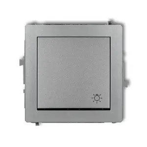 Pushbutton switch Karlik 7DWP-5, silver, IP20/IP44, 250 V AC, 10 A