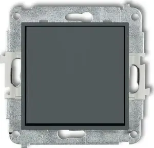 Single-pole wall switch Karlik MINI 28MWP-1 graphite matte