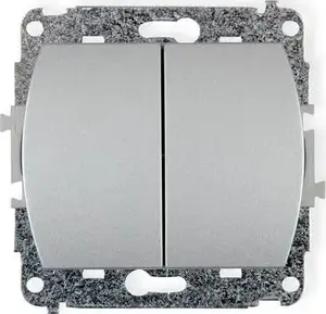 Wall switch Karlik TREND 5WP-2 silver — single-pole candle-style switch, 1 module