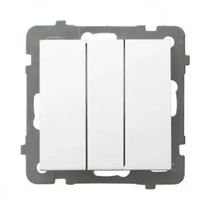 Wall Switch Ospel ŁP-13G/m/00 White — 10 A, 250 V, IP20, 71×71×40 mm