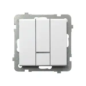 Wall-mounted smart switch Ospel ŁP-13RS/m/00, white, 10 A, IP20, 71×71×42 mm