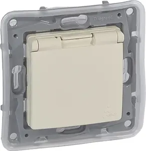 Kontaktligzda Legrand 16A 250V ar zemējumu, krēmkrāsā (modelis 664848)