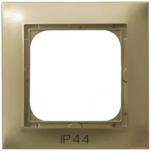 Sienas poga/aptvere Ospel RH-1Y/28 zelta, IP44, 84×84 mm
