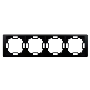 Frame for 4 modules Kontakt‑Simon BMRC4/28 — graphite metallized, 80.6 × 303 × 10 mm