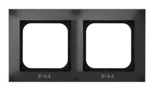 Wall plate / switch cover Ospel RH-2Y/50, anthracite, IP44, 155×84 mm