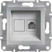 Телефонная розетка Schneider Electric Asfora RJ11 без рамки алюминий EPH4100161