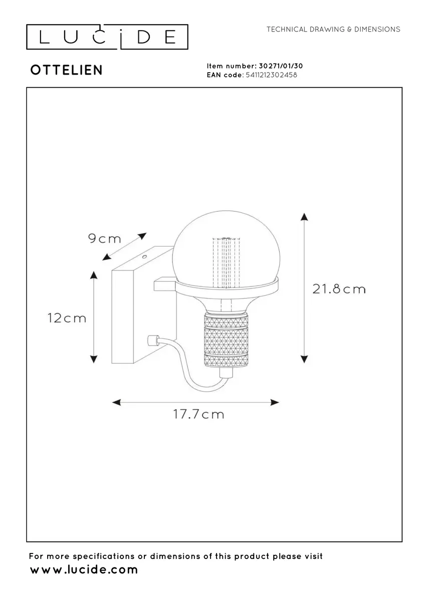 Pendant light Lucide 30271/01/30 Photo 6