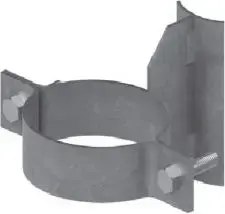 Pipe clamp ALPAR U75W for Ø75 mm pipe, mounting bracket, metal support