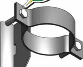 Pipe Mount Bracket ALPAR U50 for 50 mm Pipe on Spiral Post (Fi 50)