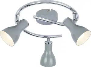 Griestu lampa Candellux JULIE 98-66633 — pelēka, vairāku spotu gaismeklis