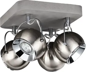 Griestu virsmas lampa SPOT Light Ball Concrete 5131436 — pelēka, viens prožektors