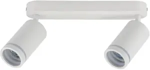 Griestu lampa TK_LIGHTING TL569136/ALL — balta metāla dubultais prožektors, 2×GU10