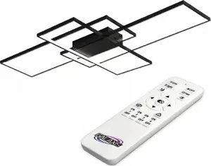 Griestu lampa LVT Galaxis 2676 — 126W LED, regulējama 3000–6500K, regulējams spilgtums, melni/balts
