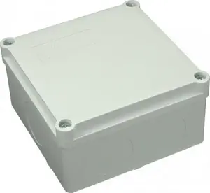 Наружная монтажная коробка PAWBOL S-BOX 716, 12 вырубок, IP56, серая, 380×300×120 мм