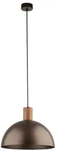 Pakaramais lukturis TKKRYWULT Oslo 4508, 1×15W E27, brūns/rieksts