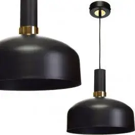 Pendant lamp MILAGRO MALMO BLACK/GOLD 1xE27 — single-socket hanging light